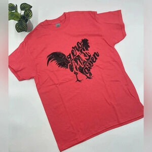 ZERO CLUCKS GIVEN‎ T-Shirt Coral color Various Sizes NEW!!